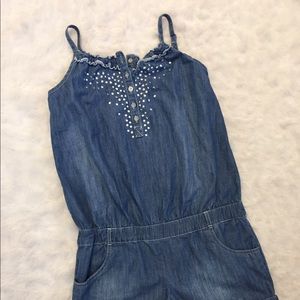Denim Sparkle Romper ✨